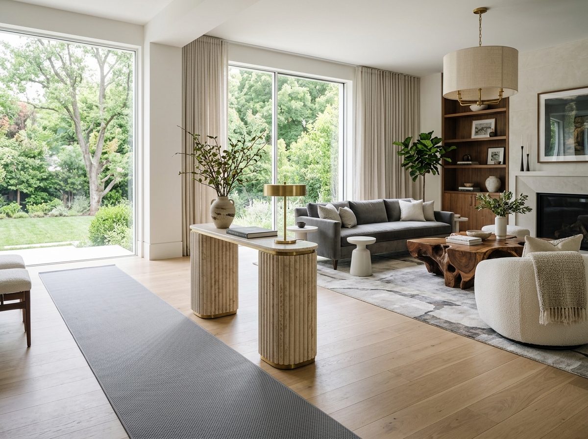 Luxury residential furniture placement and white-glove setup in Mission Hills estate